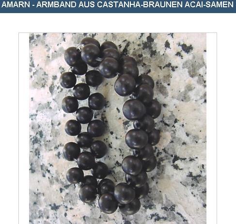 AMARN - Armband aus castanha-braunen Açaí-Samen