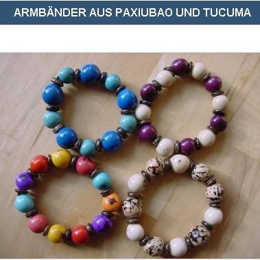 Armbänder aus Paxiubao und Tucumã